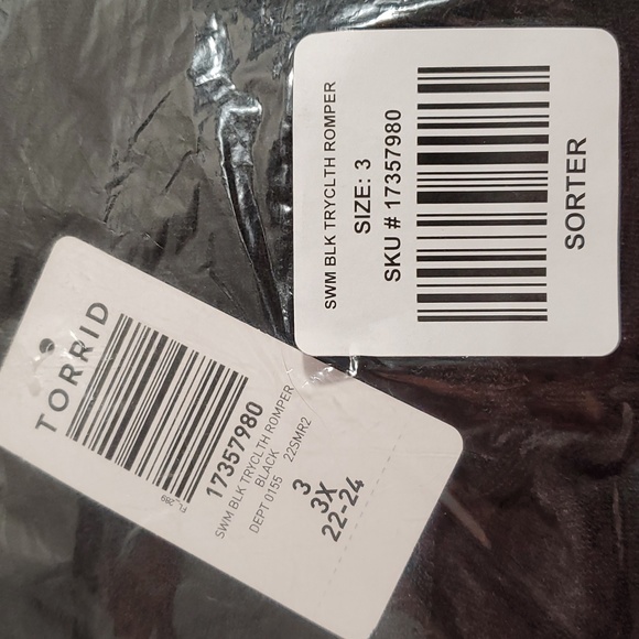 ❤️NWT TORRID PREMIUM SWIM COVER STRAPLESS TERRY ROMPER SHORTS COVER-UP PLUS SIZE - Picture 10 of 11